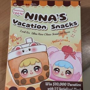 Nina Vacation Snacks Plush Pack - Pink, Brown, Blue, Cream